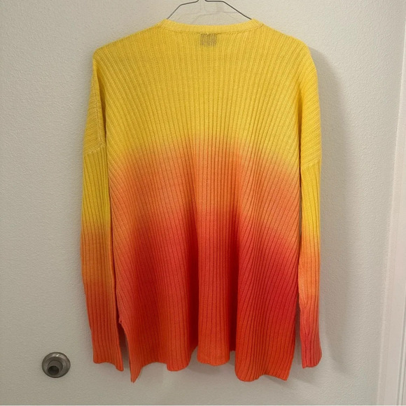 Show Me Your Mumu women’s ombre oversized knit sweater small pink yellow orange - Picture 2 of 6